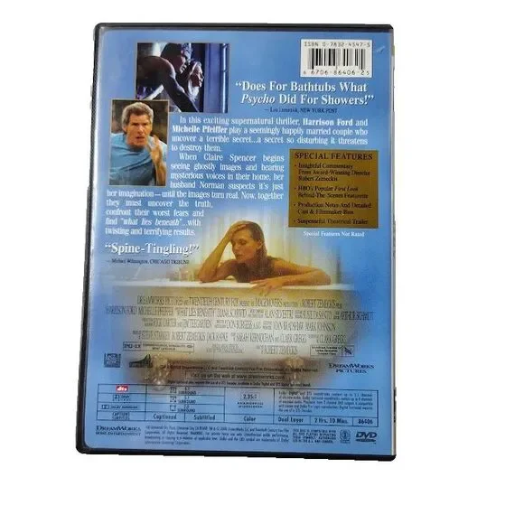 What Lies Beneath DVD 2000 Movie Thriller Harrison Ford Michelle Pfeiffer PG 13 - Picture 2 of 3